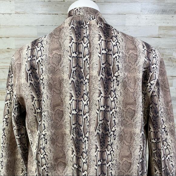 BlankNYC Snake Charmer Faux Suede Jacket Coat Womens Size XS Brown Tan - Picture 11 of 16